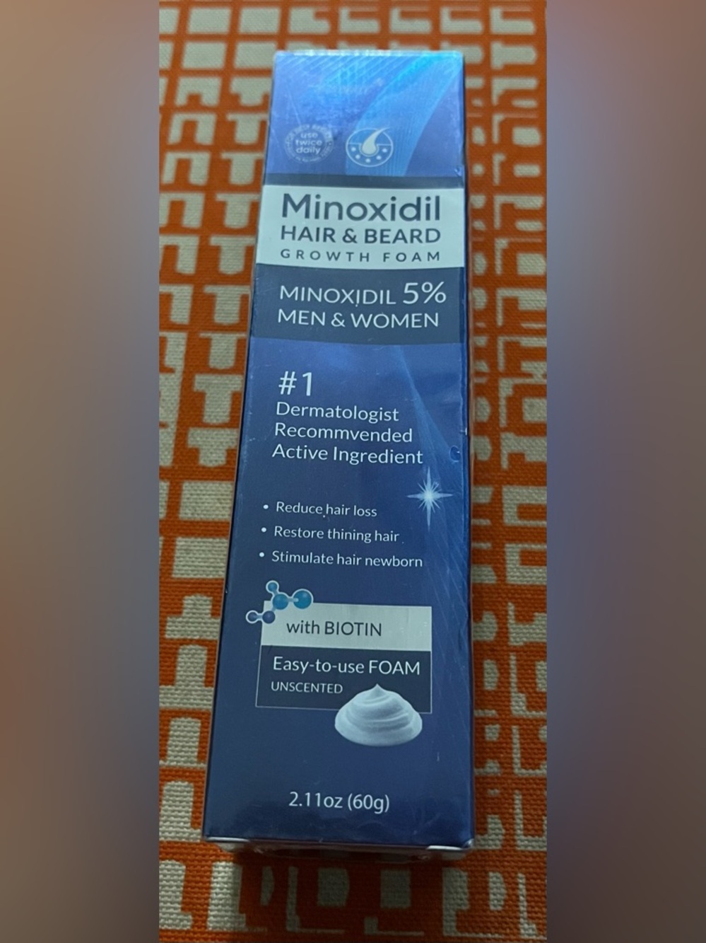 Minoxidil 5% Hair & Beard Growth Foam for Men & Women